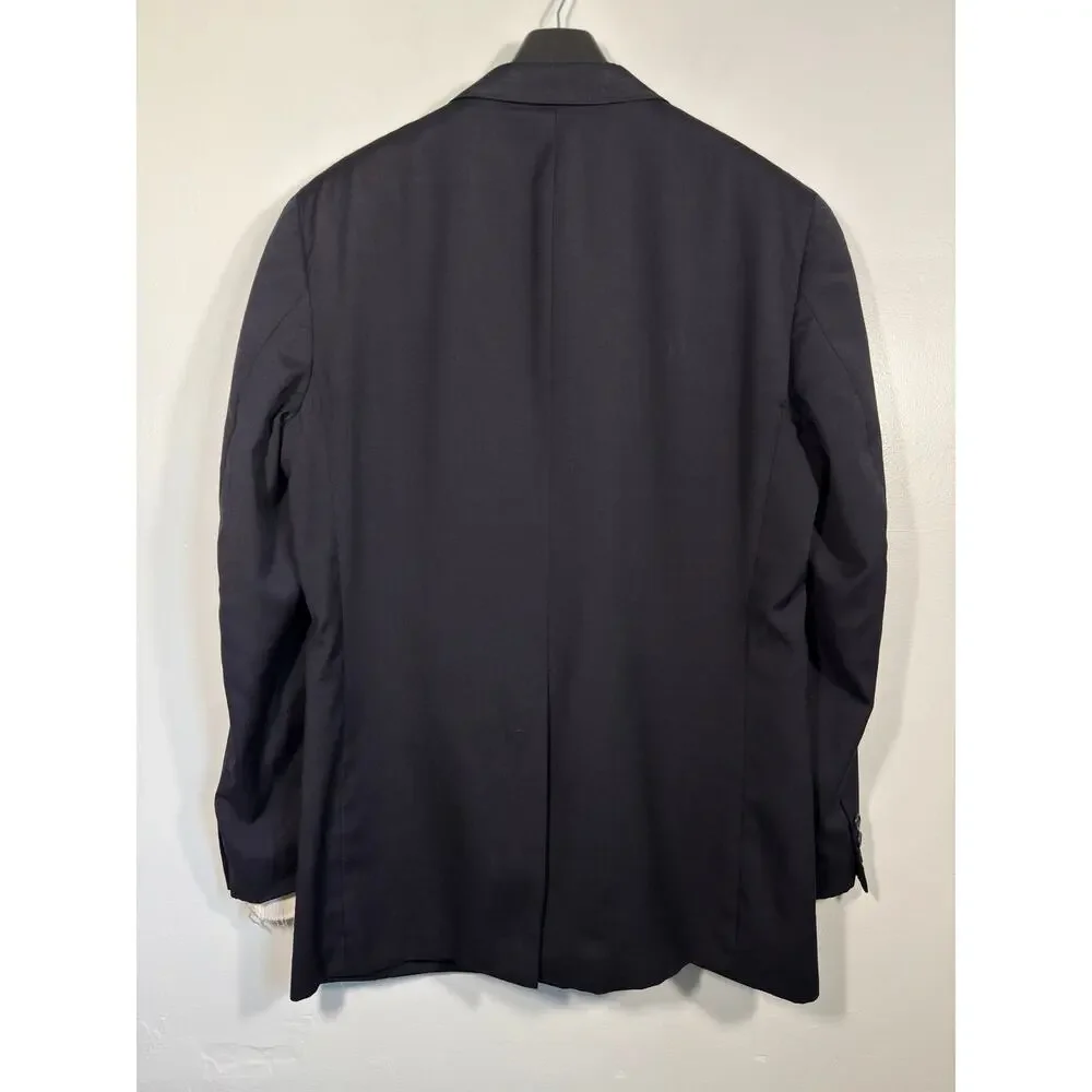 Oversized Navy Wool Blazer Christian Dior Monsieur Vintage Union Made 44R